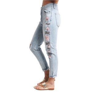 Citizens of Humanity embroidered Liya 28 28L Rock on roses read!